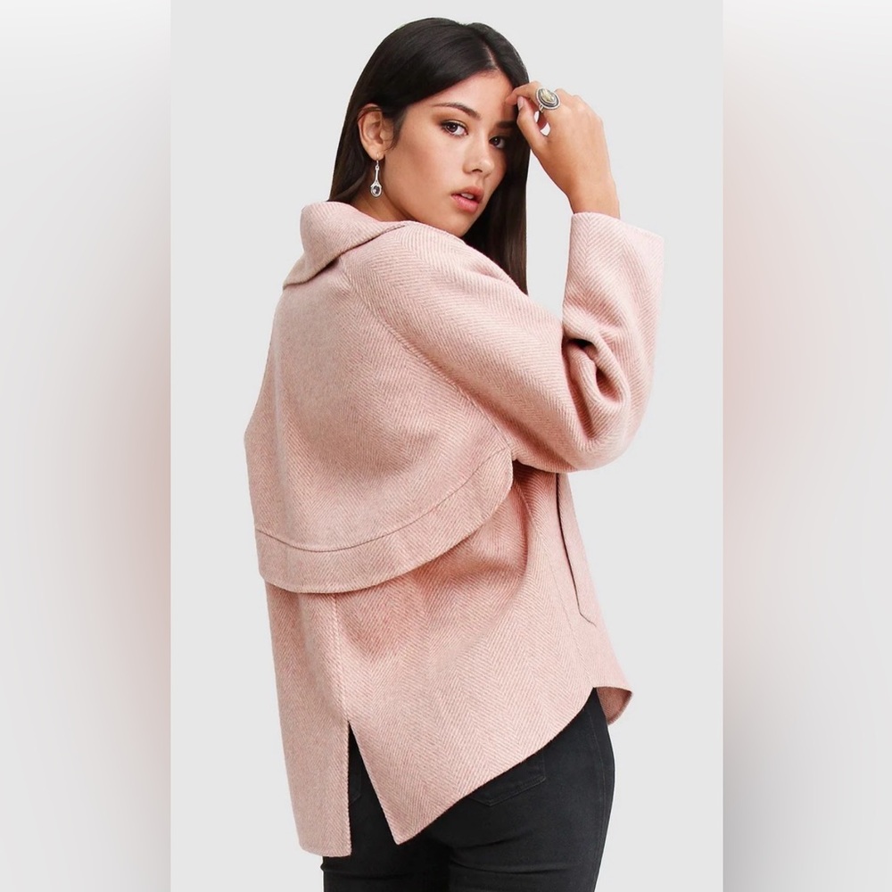 Belle & Bloom Pink Double-Breasted Coat (Designed in Australia) - Picture 4 of 13